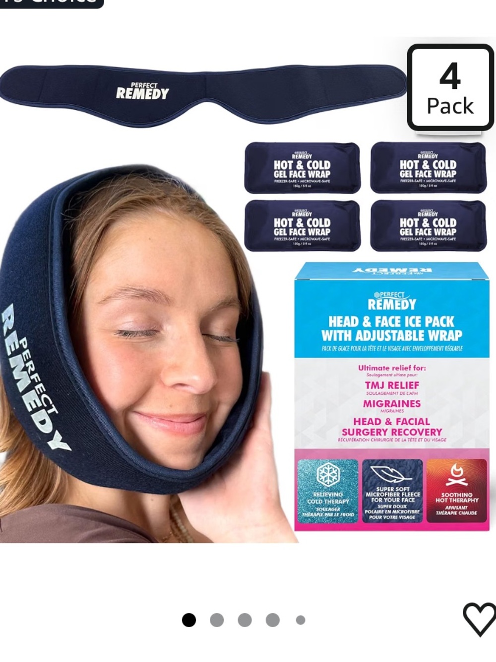 Ice pack head wrap 4 pack